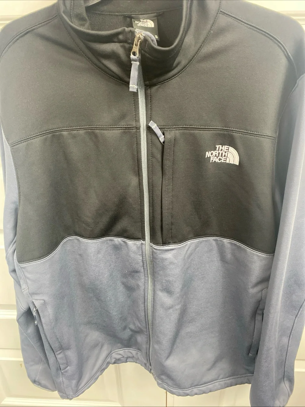 The North Face Men's Black Gray Full Zip Jacket XL Outdoor Casual Extra Large
